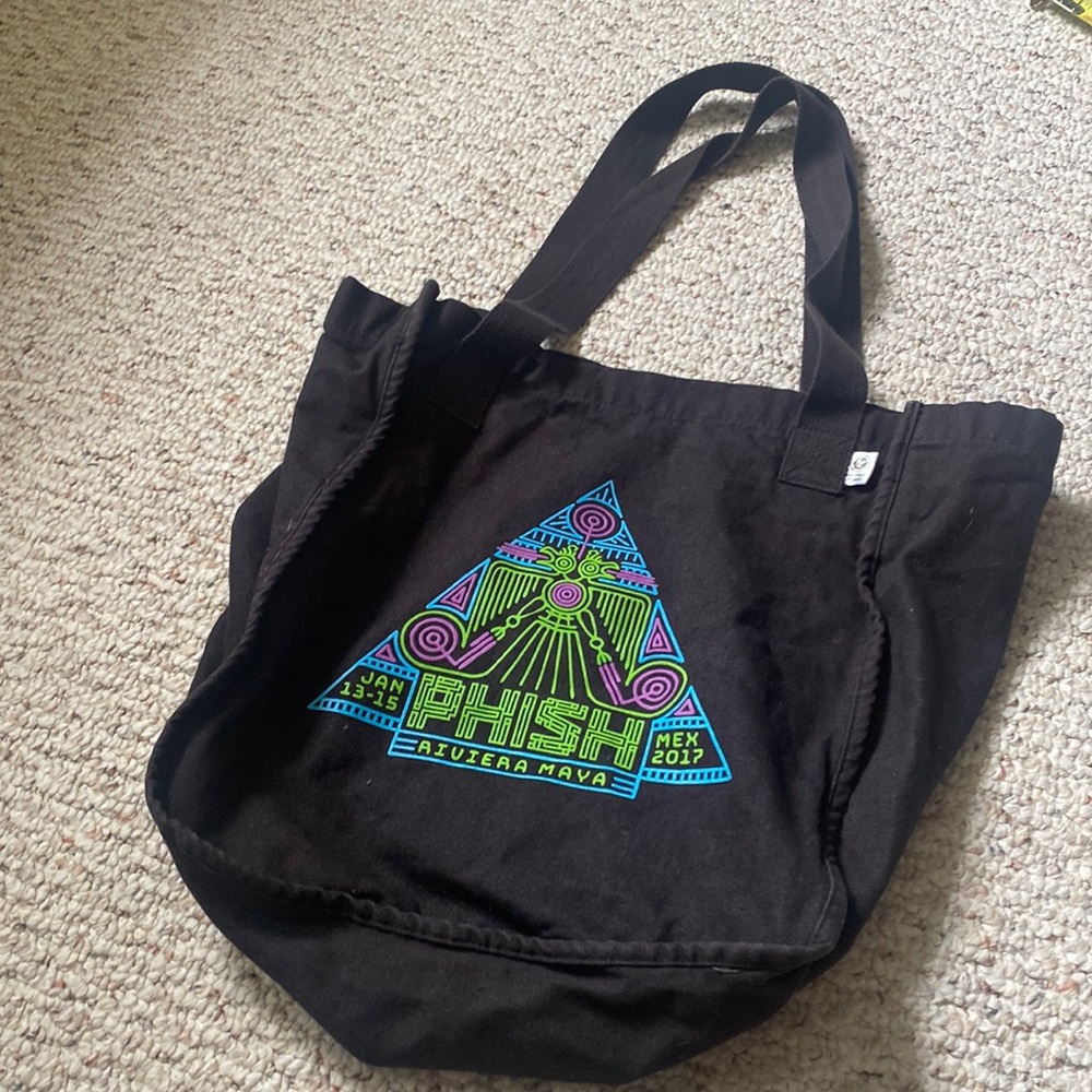 Phish Riviera Maya Mexico Tote Bag 2017 - used Black Organic Cotton Canvas